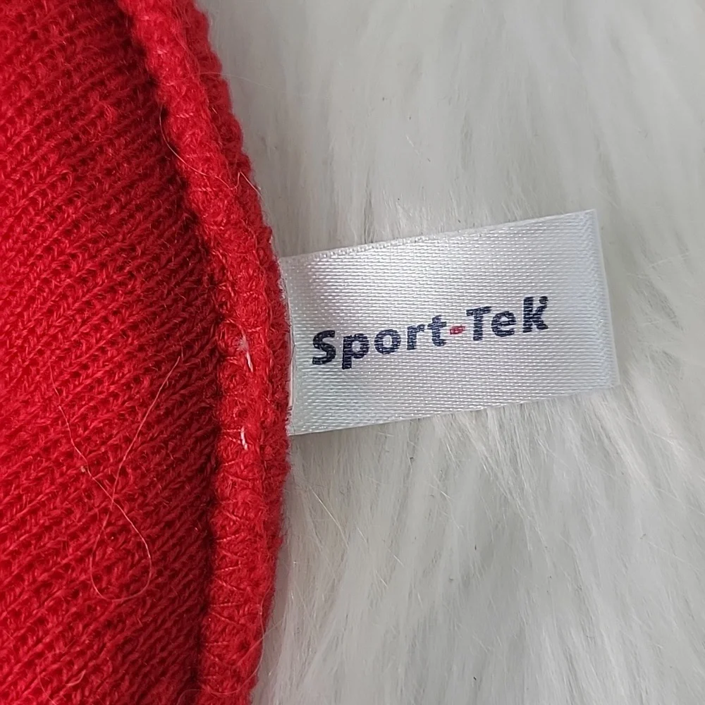 SPORT TEK Maryland Flag Embroidered Crab Red Black Beanie Knit Winter Skull Hat‎